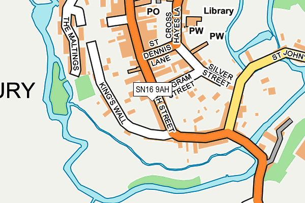 SN16 9AH map - OS OpenMap – Local (Ordnance Survey)
