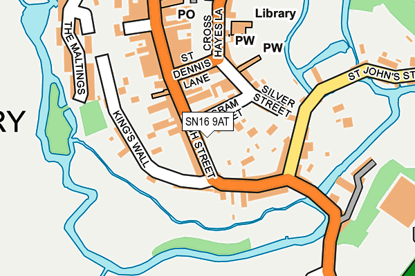 SN16 9AT map - OS OpenMap – Local (Ordnance Survey) SN16 9AT map - OS OpenMap – Local (Ordnance Survey)