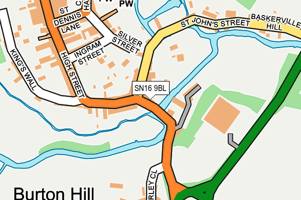 SN16 9BL map - OS OpenMap – Local (Ordnance Survey) SN16 9BL map - OS OpenMap – Local (Ordnance Survey)
