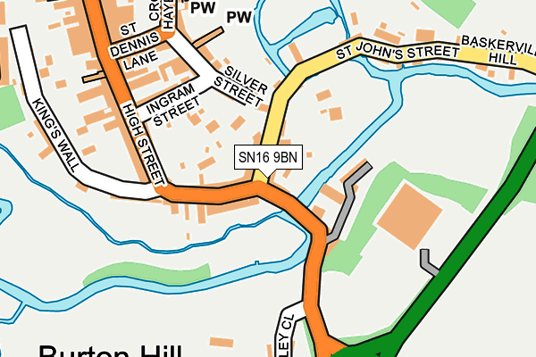 SN16 9BN map - OS OpenMap – Local (Ordnance Survey) SN16 9BN map - OS OpenMap – Local (Ordnance Survey)