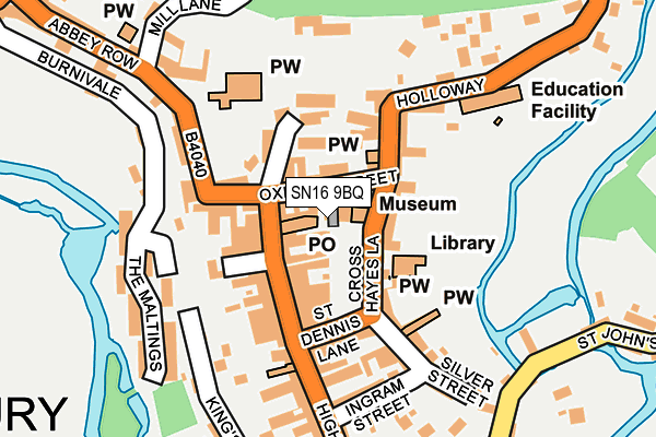 SN16 9BQ map - OS OpenMap – Local (Ordnance Survey) SN16 9BQ map - OS OpenMap – Local (Ordnance Survey)