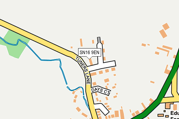 SN16 9EN map - OS OpenMap – Local (Ordnance Survey) SN16 9EN map - OS OpenMap – Local (Ordnance Survey)