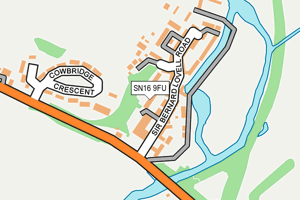 SN16 9FU map - OS OpenMap – Local (Ordnance Survey) SN16 9FU map - OS OpenMap – Local (Ordnance Survey)