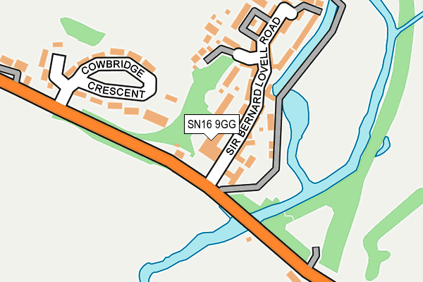 SN16 9GG map - OS OpenMap – Local (Ordnance Survey) SN16 9GG map - OS OpenMap – Local (Ordnance Survey)