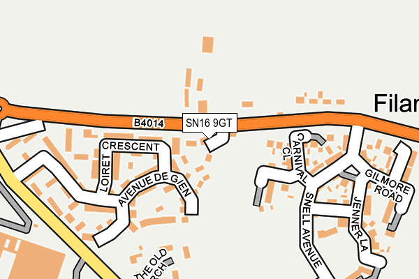 SN16 9GT map - OS OpenMap – Local (Ordnance Survey) SN16 9GT map - OS OpenMap – Local (Ordnance Survey)