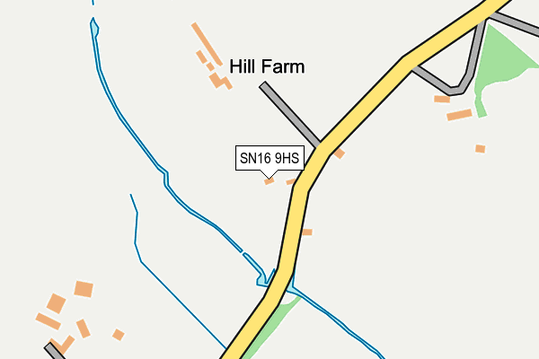 SN16 9HS map - OS OpenMap – Local (Ordnance Survey) SN16 9HS map - OS OpenMap – Local (Ordnance Survey)