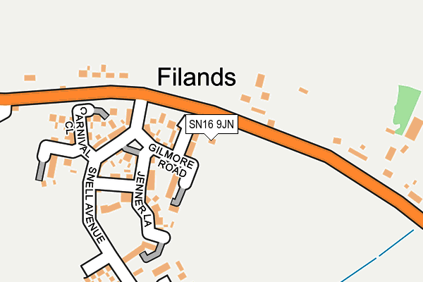 SN16 9JN map - OS OpenMap – Local (Ordnance Survey) SN16 9JN map - OS OpenMap – Local (Ordnance Survey)