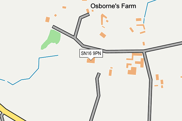 SN16 9PN map - OS OpenMap – Local (Ordnance Survey) SN16 9PN map - OS OpenMap – Local (Ordnance Survey)