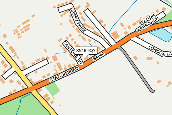 SN16 9QY map - OS OpenMap – Local (Ordnance Survey) SN16 9QY map - OS OpenMap – Local (Ordnance Survey)