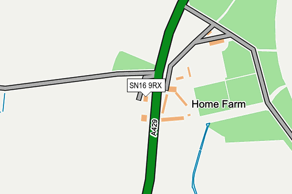 SN16 9RX map - OS OpenMap – Local (Ordnance Survey) SN16 9RX map - OS OpenMap – Local (Ordnance Survey)