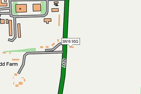 SN16 9SQ map - OS OpenMap – Local (Ordnance Survey) SN16 9SQ map - OS OpenMap – Local (Ordnance Survey)