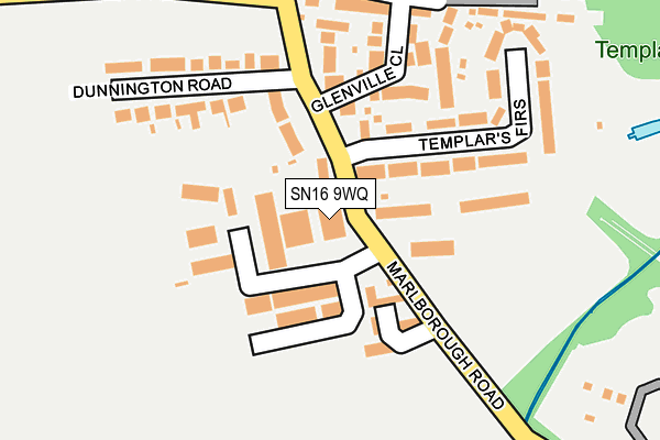 SN16 9WQ map - OS OpenMap – Local (Ordnance Survey) SN16 9WQ map - OS OpenMap – Local (Ordnance Survey)