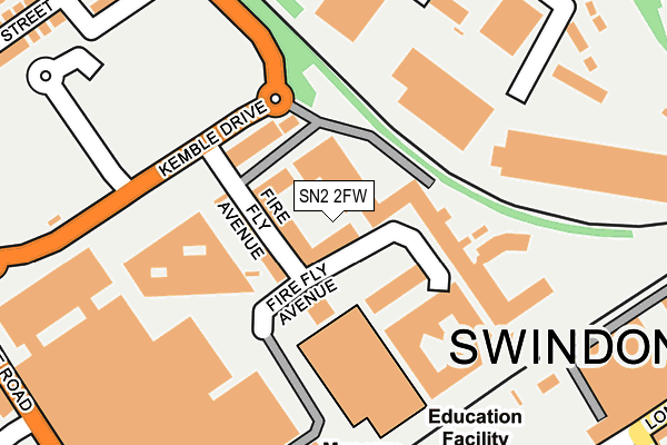 SN2 2FW map - OS OpenMap – Local (Ordnance Survey) SN2 2FW map - OS OpenMap – Local (Ordnance Survey)