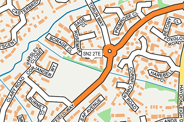 SN2 2TE map - OS OpenMap – Local (Ordnance Survey) SN2 2TE map - OS OpenMap – Local (Ordnance Survey)