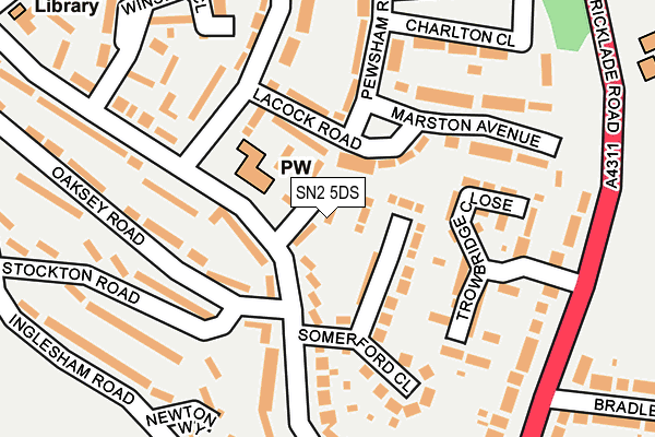 SN2 5DS map - OS OpenMap – Local (Ordnance Survey) SN2 5DS map - OS OpenMap – Local (Ordnance Survey)