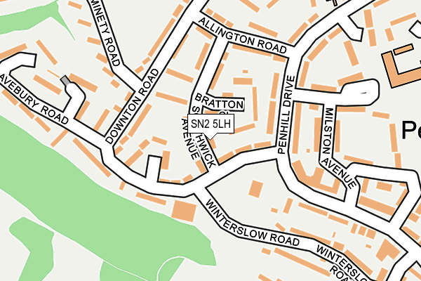SN2 5LH map - OS OpenMap – Local (Ordnance Survey) SN2 5LH map - OS OpenMap – Local (Ordnance Survey)