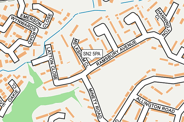 SN2 5PA map - OS OpenMap – Local (Ordnance Survey) SN2 5PA map - OS OpenMap – Local (Ordnance Survey)