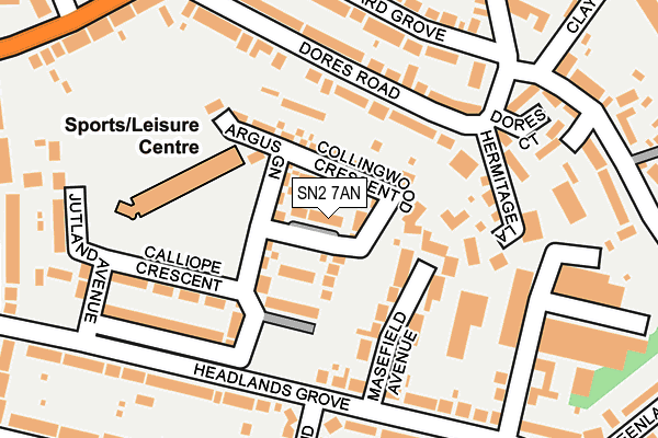 SN2 7AN map - OS OpenMap – Local (Ordnance Survey) SN2 7AN map - OS OpenMap – Local (Ordnance Survey)
