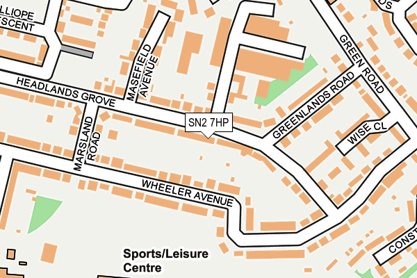 SN2 7HP map - OS OpenMap – Local (Ordnance Survey) SN2 7HP map - OS OpenMap – Local (Ordnance Survey)