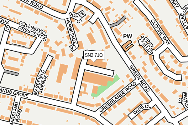 SN2 7JQ map - OS OpenMap – Local (Ordnance Survey) SN2 7JQ map - OS OpenMap – Local (Ordnance Survey)