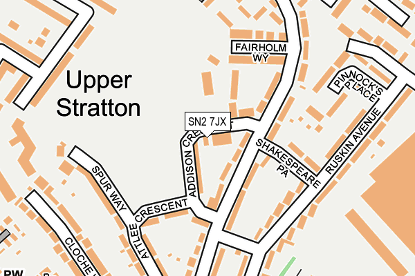 SN2 7JX map - OS OpenMap – Local (Ordnance Survey) SN2 7JX map - OS OpenMap – Local (Ordnance Survey)