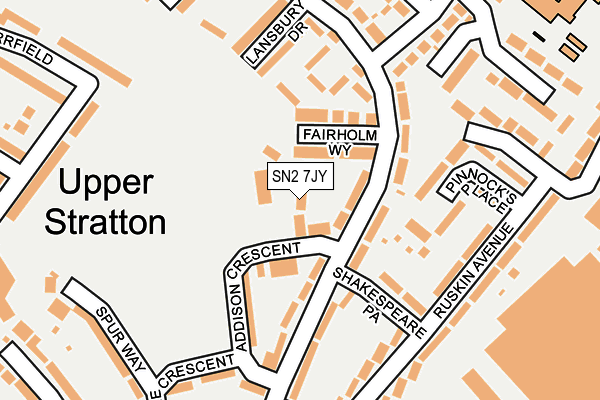 SN2 7JY map - OS OpenMap – Local (Ordnance Survey) SN2 7JY map - OS OpenMap – Local (Ordnance Survey)