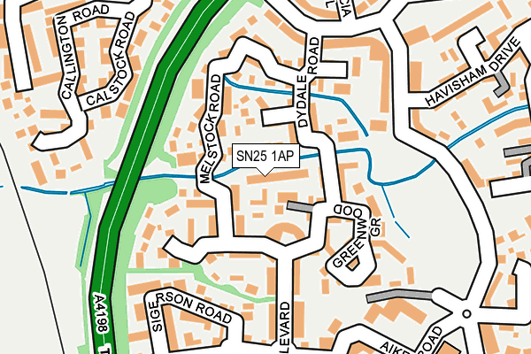 SN25 1AP map - OS OpenMap – Local (Ordnance Survey) SN25 1AP map - OS OpenMap – Local (Ordnance Survey)