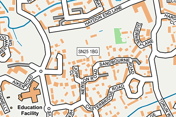 SN25 1BG map - OS OpenMap – Local (Ordnance Survey) SN25 1BG map - OS OpenMap – Local (Ordnance Survey)