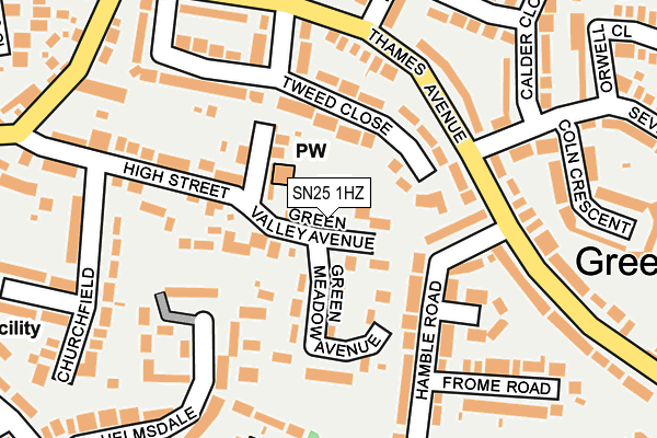 SN25 1HZ map - OS OpenMap – Local (Ordnance Survey) SN25 1HZ map - OS OpenMap – Local (Ordnance Survey)