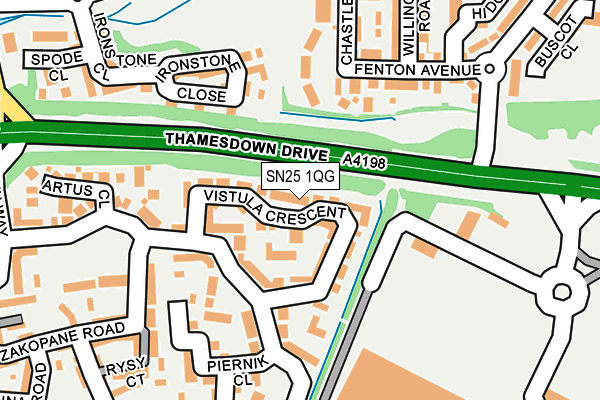 SN25 1QG map - OS OpenMap – Local (Ordnance Survey) SN25 1QG map - OS OpenMap – Local (Ordnance Survey)