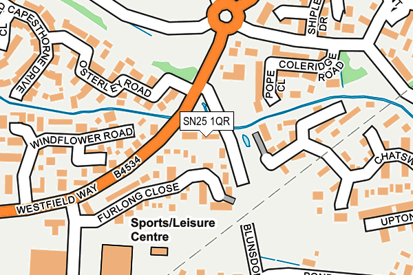 SN25 1QR map - OS OpenMap – Local (Ordnance Survey) SN25 1QR map - OS OpenMap – Local (Ordnance Survey)