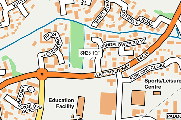 SN25 1QT map - OS OpenMap – Local (Ordnance Survey) SN25 1QT map - OS OpenMap – Local (Ordnance Survey)