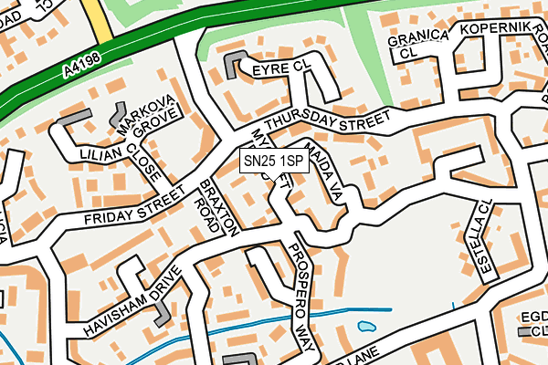 SN25 1SP map - OS OpenMap – Local (Ordnance Survey) SN25 1SP map - OS OpenMap – Local (Ordnance Survey)