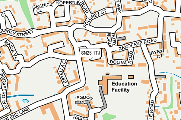 SN25 1TJ map - OS OpenMap – Local (Ordnance Survey)