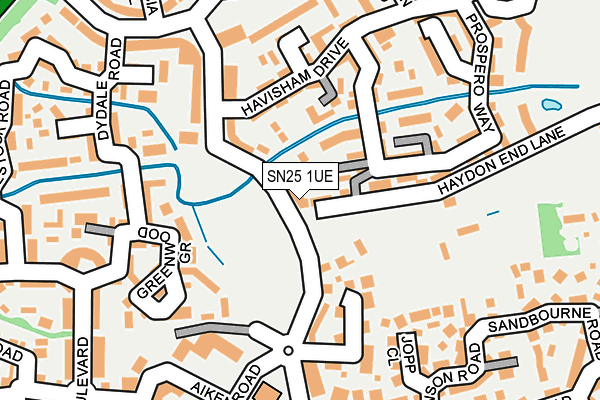SN25 1UE map - OS OpenMap – Local (Ordnance Survey) SN25 1UE map - OS OpenMap – Local (Ordnance Survey)