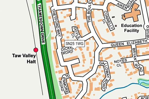 SN25 1WG map - OS OpenMap – Local (Ordnance Survey) SN25 1WG map - OS OpenMap – Local (Ordnance Survey)