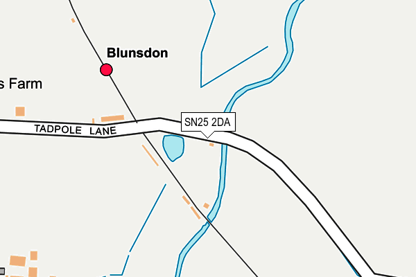SN25 2DA map - OS OpenMap – Local (Ordnance Survey) SN25 2DA map - OS OpenMap – Local (Ordnance Survey)