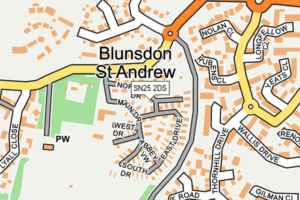SN25 2DS map - OS OpenMap – Local (Ordnance Survey) SN25 2DS map - OS OpenMap – Local (Ordnance Survey)