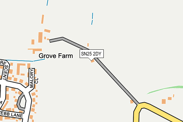SN25 2DY map - OS OpenMap – Local (Ordnance Survey) SN25 2DY map - OS OpenMap – Local (Ordnance Survey)