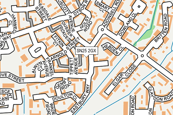 SN25 2GX map - OS OpenMap – Local (Ordnance Survey) SN25 2GX map - OS OpenMap – Local (Ordnance Survey)