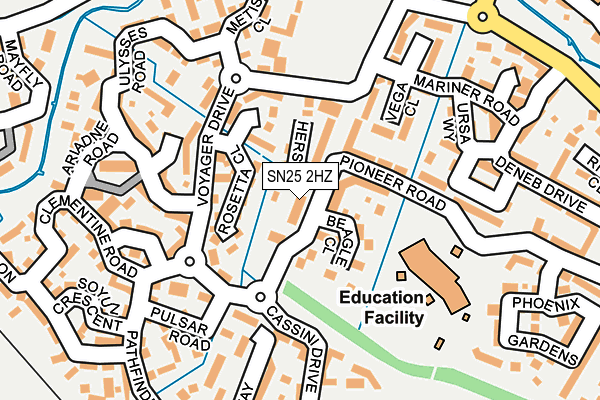 SN25 2HZ map - OS OpenMap – Local (Ordnance Survey) SN25 2HZ map - OS OpenMap – Local (Ordnance Survey)