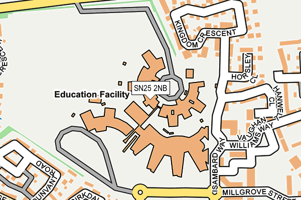 SN25 2NB map - OS OpenMap – Local (Ordnance Survey) SN25 2NB map - OS OpenMap – Local (Ordnance Survey)