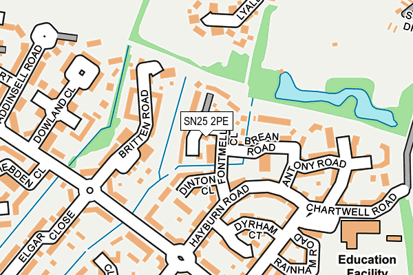 SN25 2PE map - OS OpenMap – Local (Ordnance Survey) SN25 2PE map - OS OpenMap – Local (Ordnance Survey)