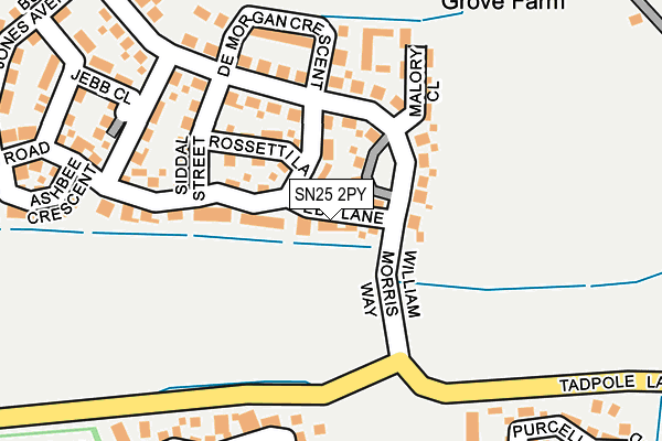 SN25 2PY map - OS OpenMap – Local (Ordnance Survey) SN25 2PY map - OS OpenMap – Local (Ordnance Survey)
