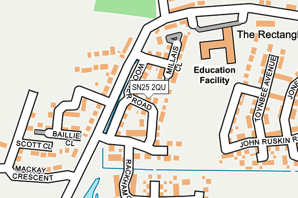 SN25 2QU map - OS OpenMap – Local (Ordnance Survey) SN25 2QU map - OS OpenMap – Local (Ordnance Survey)
