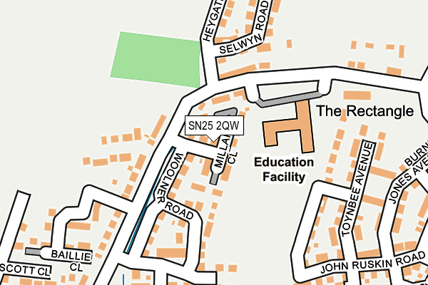 SN25 2QW map - OS OpenMap – Local (Ordnance Survey) SN25 2QW map - OS OpenMap – Local (Ordnance Survey)