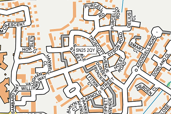 SN25 2QY map - OS OpenMap – Local (Ordnance Survey) SN25 2QY map - OS OpenMap – Local (Ordnance Survey)