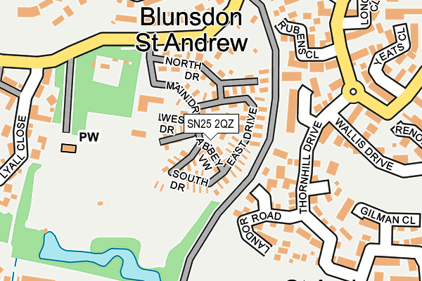 SN25 2QZ map - OS OpenMap – Local (Ordnance Survey) SN25 2QZ map - OS OpenMap – Local (Ordnance Survey)