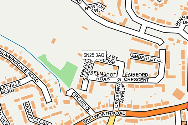 SN25 3AQ map - OS OpenMap – Local (Ordnance Survey)