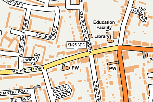 SN25 3DG map - OS OpenMap – Local (Ordnance Survey) SN25 3DG map - OS OpenMap – Local (Ordnance Survey)